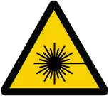 ISO Warning Safety Label: Laser Beam (2011) 2" Adhesive Dura-Vinyl - Pack of 10