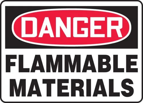ACCUFORMNMC - OSHA Danger Safety Sign: Flammable Material