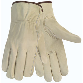 MCR Safety Medium Natural Cowhide Unlined Drivers Gloves