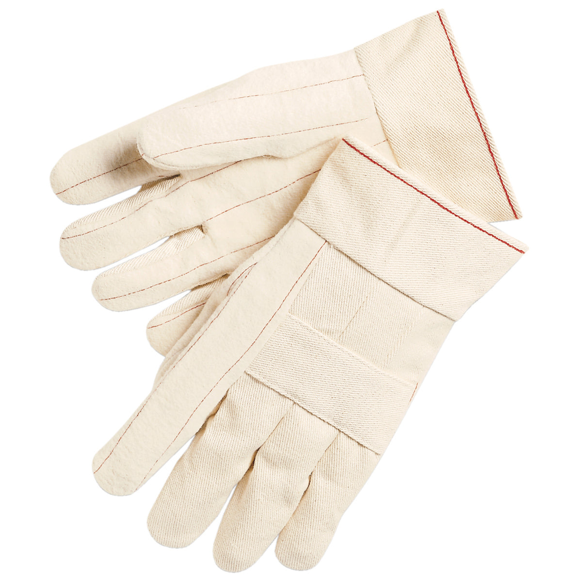 MCR Safety Size Large Natural 24 oz. Cotton Poly Hot Mill Gloves With 2.5" Band Top Cuff