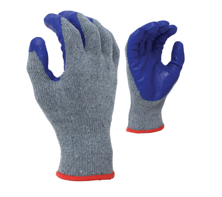 (TSK2007) 10 Gauge Gray Cotton/Polyester shell, Blue Latex palm coated