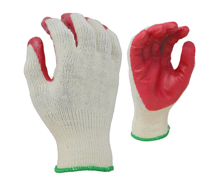 (TSK2008) Rockdare® - Red Palm Latex Coated Natural Work Gloves