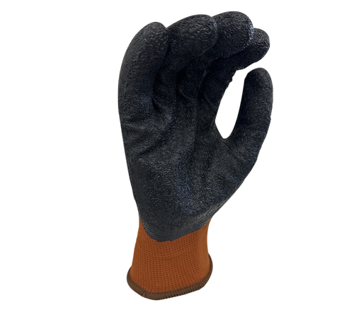 (TSK2004) 13 Gauge Brown Nylon shell, Black Latex palm coated - Dozen