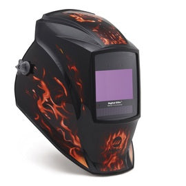Miller Digital Elite Black/Red Welding Helmet With 9.2 sq in Variable Shades 3, 5, 8, 13 Auto Darkening Lens