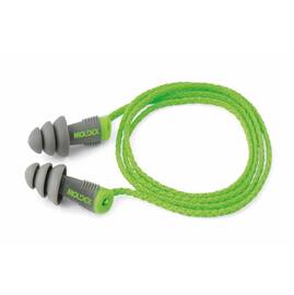 Moldex® Alphas™ Flanged Thermoplastic Elastomer Corded Earplugs (NRR 27)