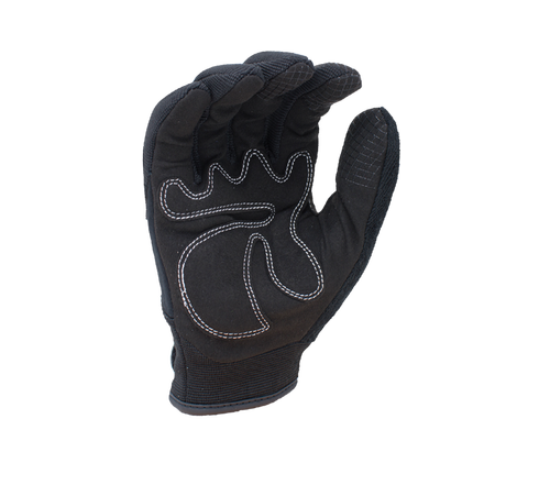 Task Gloves- Black Synthetic Leather, Anti-Vibration Palm Gloves - Dozen