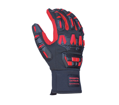 Task Gloves - Anti-Cut composite cloth palm ANSI Cut A6, Synthetic Reinforced Thumb Saddle, Neoprene Cuff with ID pad, TPR back - Dozen