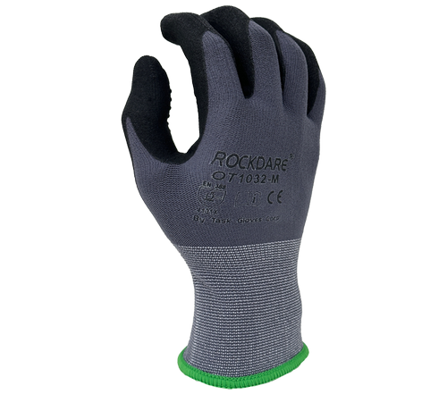 Micro-Foam Nitrile palm coated with Nitrile dots, 15G Nylon shell - Dozen