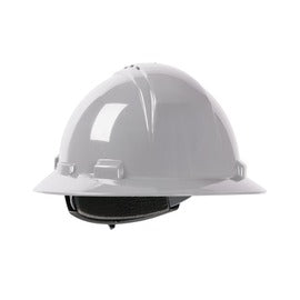 Protective Industrial Products Kilimanjaro™ HDPE Vented Full Brim Hard Hat With Wheel Ratchet/4 Point Nylon Webbing Cradle Suspension