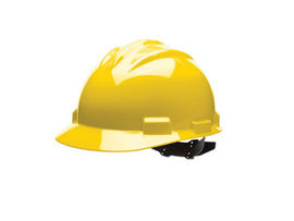 Bullard® Yellow HDPE Cap Style Hard Hat With 4 Point Pinlock/Pinlock Suspension