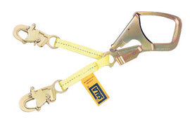 3M™ DBI-SALA® 18" Polyester Web Y-Type Rebar Assembly Lanyard With Self-Locking Snap Hook At Leg Ends, Saflok Max™ Steel Rebar Hook At Center