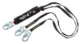 3M™ DBI-SALA® 6' PROTECTA® PRO™ Pack Hot Works Kevlar® Web Twin-Leg 100% Tie-Off Shock-Absorbing Lanyard With Snap Hook At Center, Steel Rebar Hook At Leg Ends