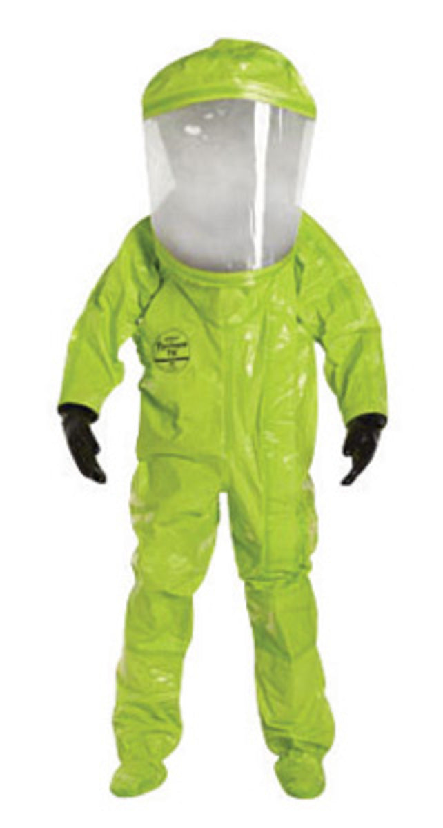 DuPont Yellow Tychem® 10000, 28 mil Encapsulated Level A Chemical Protective Suit With Flat Back And Front Entry