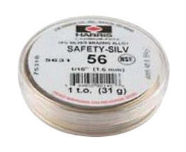 Harris® 1/8" X 18" BAg-7 Safety-Silv® Round High Silver Brazing Alloy Filler Metal 15 toz Tube
