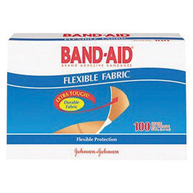 Johnson & Johnson 1" X 3" Band-Aid® Flexible Fabric Strip Adhesive Bandage (100 Per Box)
