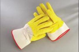 RADNOR™ Large Latex 3/4 Coated Work Gloves With Cotton Canvas Liner And Safety Cuff