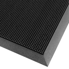 Superior Manufacturing 32" X 39" Black Molded Rubber Rubber Brush™ NoTrax® Anti Fatigue Floor Mat