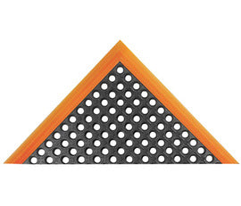 Superior Manufacturing 28" X 40" Black And Orange Rubber NoTrax® Safety Stance® Anti Fatigue Floor Mat
