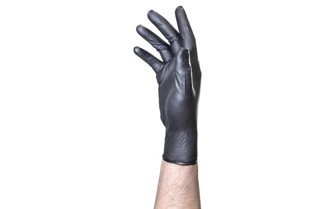 SAS Safety - Raven® Patriot Powder-Free Exam Grade Black Nitrile Disposable Gloves - 7 Mil - Made in the USA