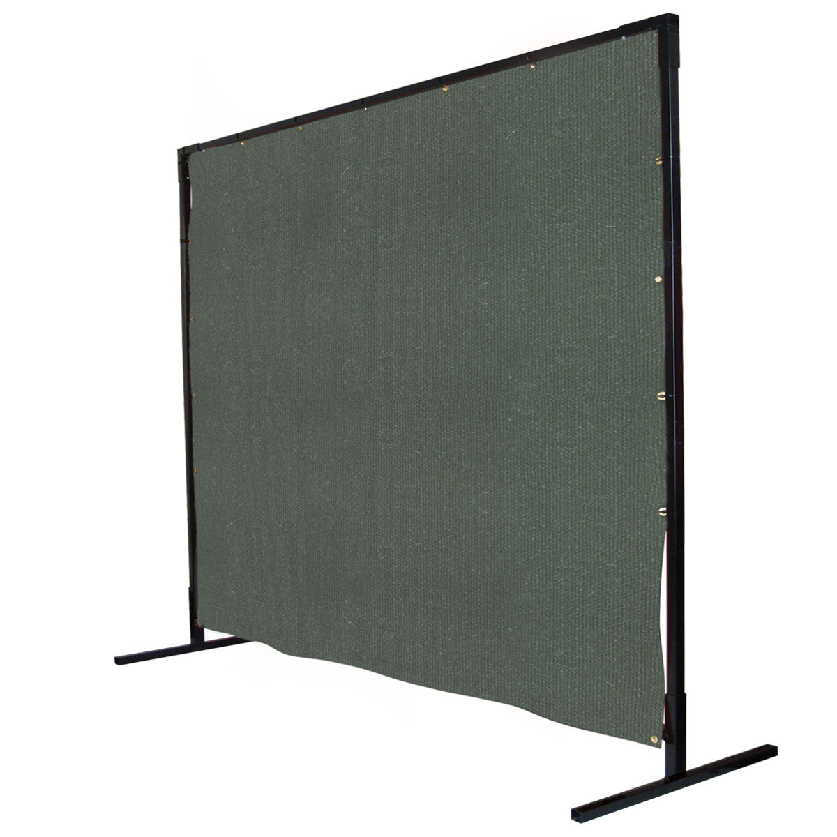 Black Stallion 12 oz. Opaque Canvas Duck Welding Screen & Heavy-Duty QuickFrame™ Welding Frame Set - SET-SQCV