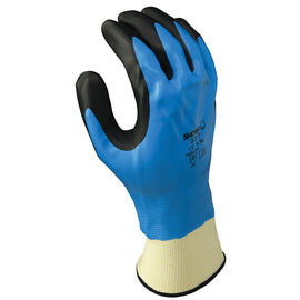SHOWA™ Size 7 13 Gauge Foam Nitrile Full Hand Coated Work Gloves With Knit Liner And Knit Wrist Cuff