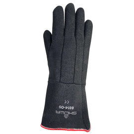 SHOWA® 8814 14" Black Non Woven Heat Resistant Gloves With Gauntlet Slip-On Cuff And Insulated Lining