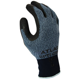 SHOWA® Size 6 ATLAS® 13 Guage Gray And Black Natural Rubber Work Gloves With Nylon/Polyester Liner And Knit Wrist