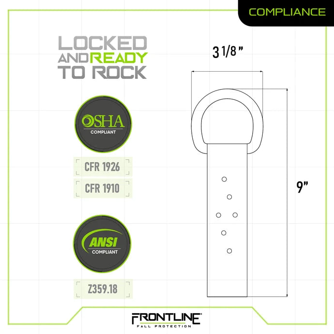 Frontline ROSU01SS Stainless Steel Permanent Use Roof Anchor