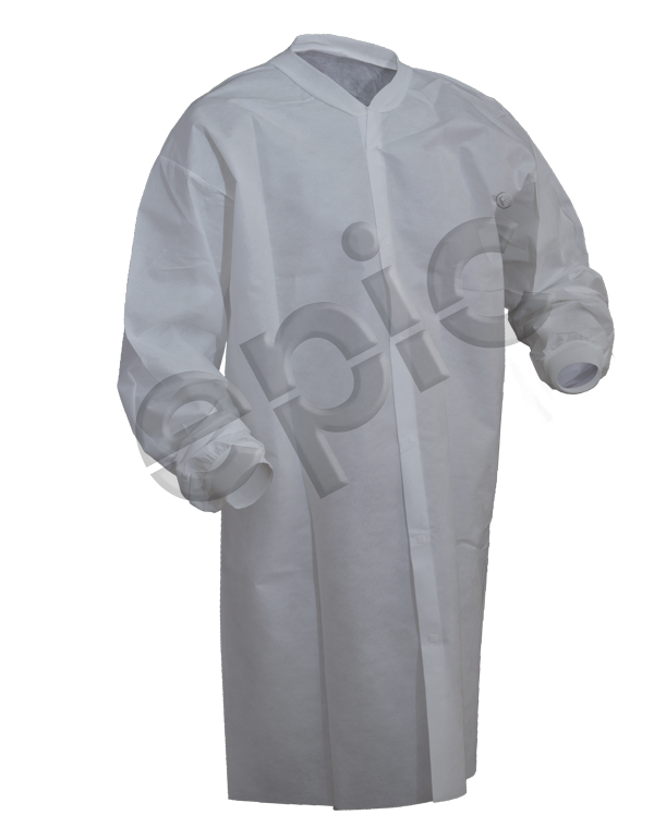 EPIC- White Lab Coat with Snap Front - Case