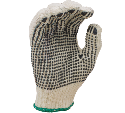 7G Natural White Knit with one-sided PVC dots - Dozen