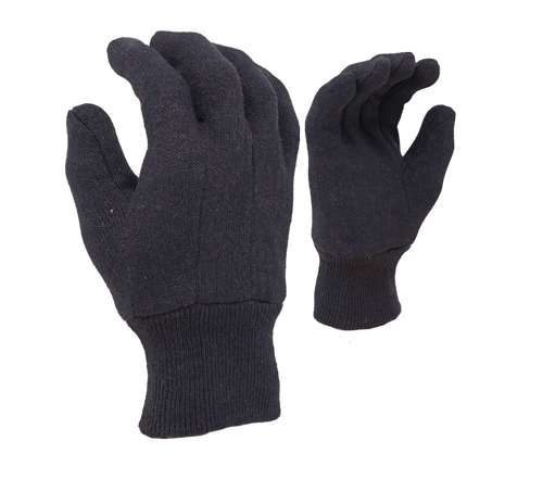 Task Gloves (TSK4004) Brown Jersey, 8oz, Cotton/Polyester - Dozen