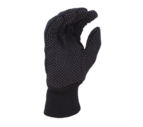 Task Gloves - PVC Dotted General Weight Brown Jersey Work Gloves (12dz per case) (MEN'S) - Dozen