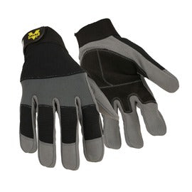Ansell Black And Grey VALEO-V140 Neoprene And Synthetic Leather Full Finger Mechanics Gloves With Adjustable Cuff