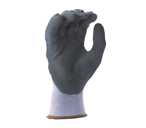 Versus X™ - Black Micro-Foam Nitrile Palm Coated, 15 gauge Hi-Elasticity Gray Nylon/Spandex shell, TPR back- Dozen