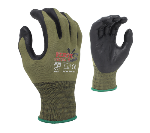 15G Nylon + Spandex Liner, Soft-foam Nitrile Palm Coated Gloves (Three Finger Touch Screen) - Dozen