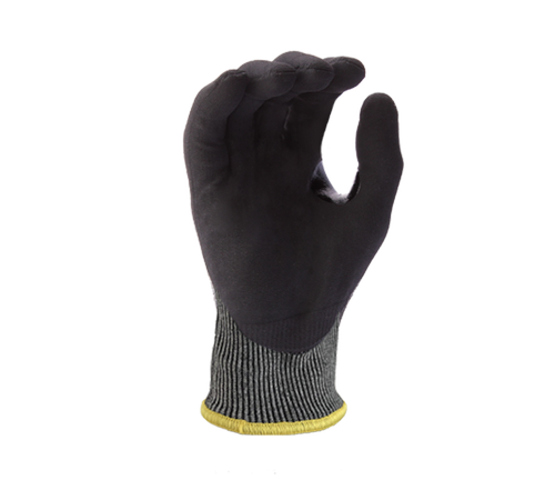 Versus Plus® - 18 Gauge FalstoneÔ Fiber shell, Black Micro-Foam Nitrile coated palm and fingers, Reinforced Thumb Saddle, Touchscreen compactible, ANSI Cut A9 - Dozen