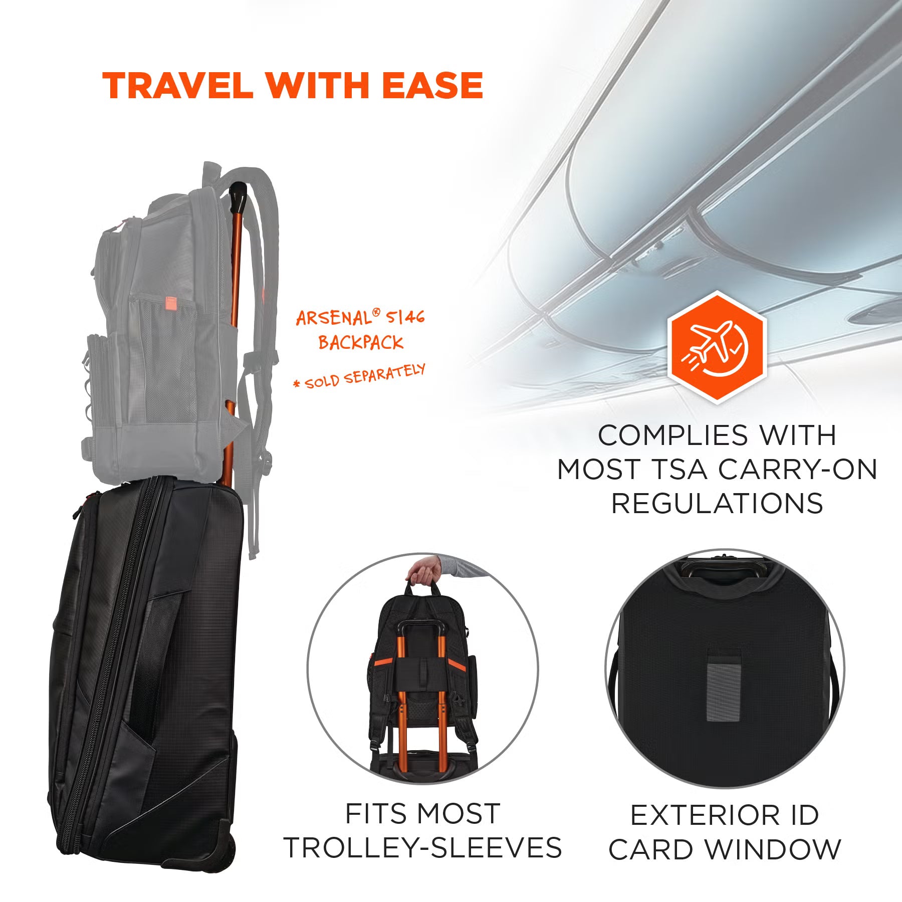 Ergodyne - Arsenal 5129 Softside Carry-On Luggage - Wheeled
