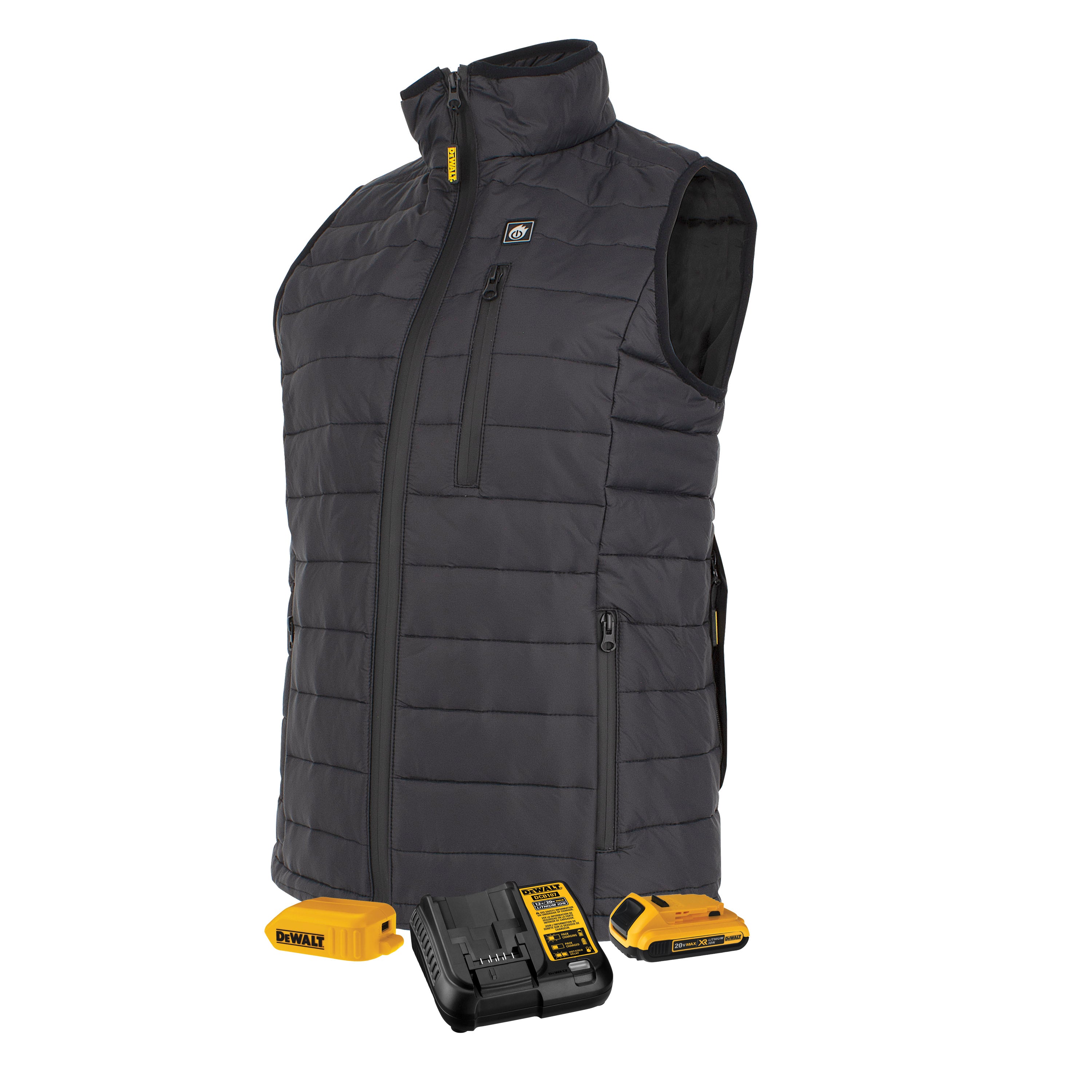 DCHV094 Women's Lightweight Puffer Heated Vest Kit - Black