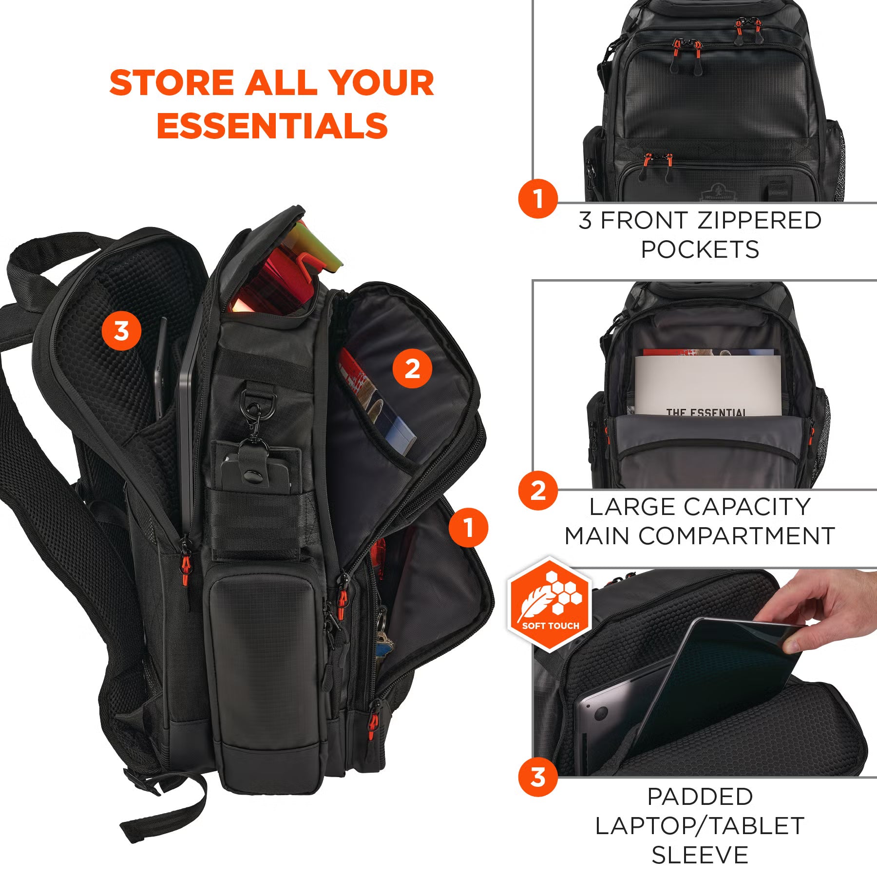 Ergodyne - Arsenal 5146 Mobile Office Backpack - Water-Resistant Tarpaulin