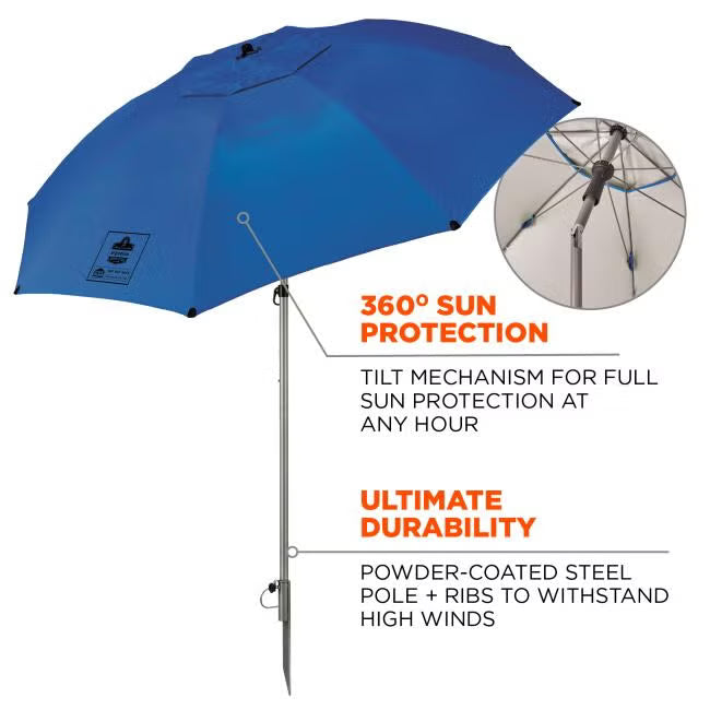 Ergodyne SHAX® 6100 Lightweight Industrial Umbrella / Blue