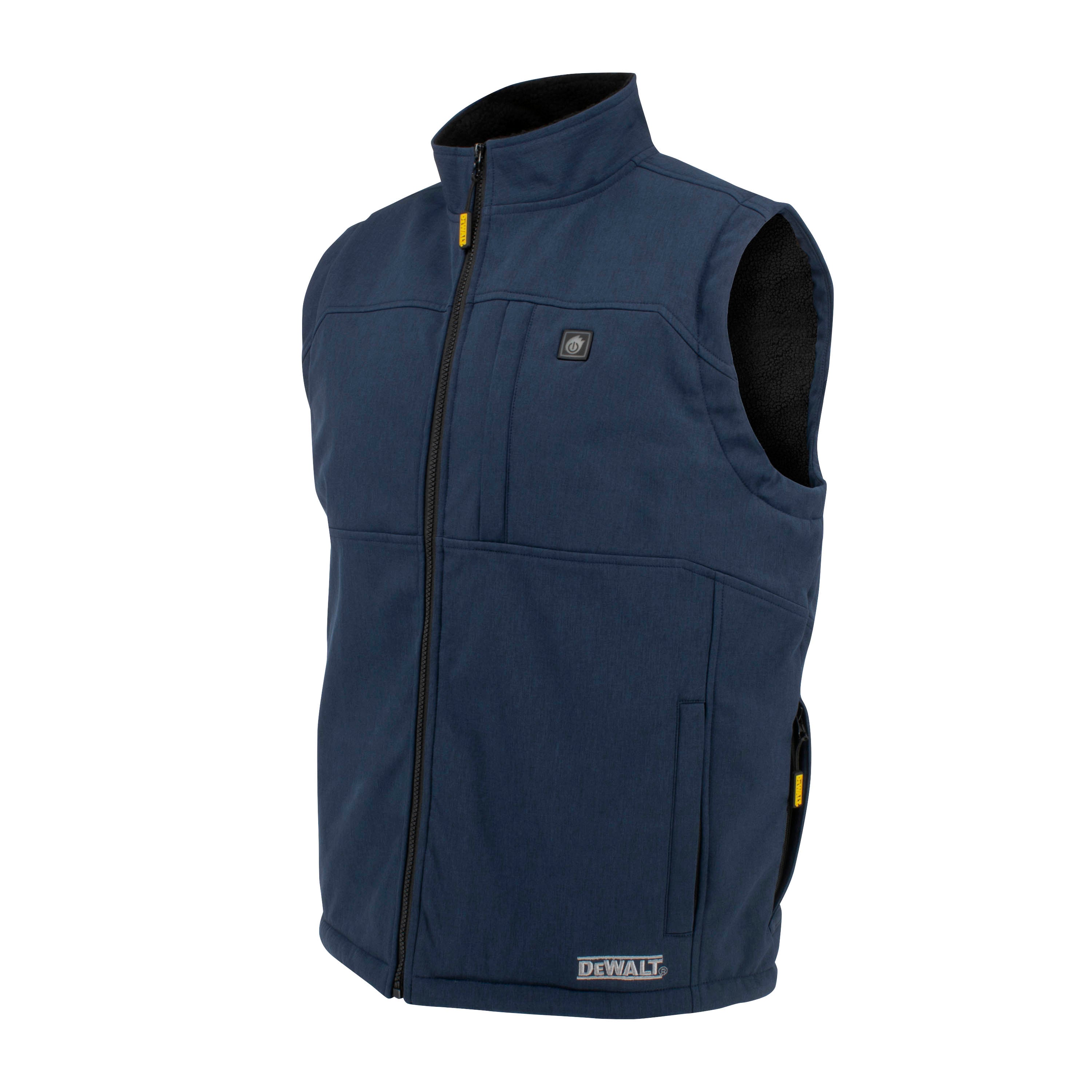 Men's Heated Soft Shell Vest with Sherpa Lining - Navy