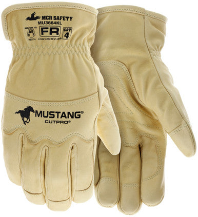MCR Safety - Mustang® HiDex - Leather Drivers Utility Work Gloves Driver Cut Pro A5 - CAT4 FR Glove