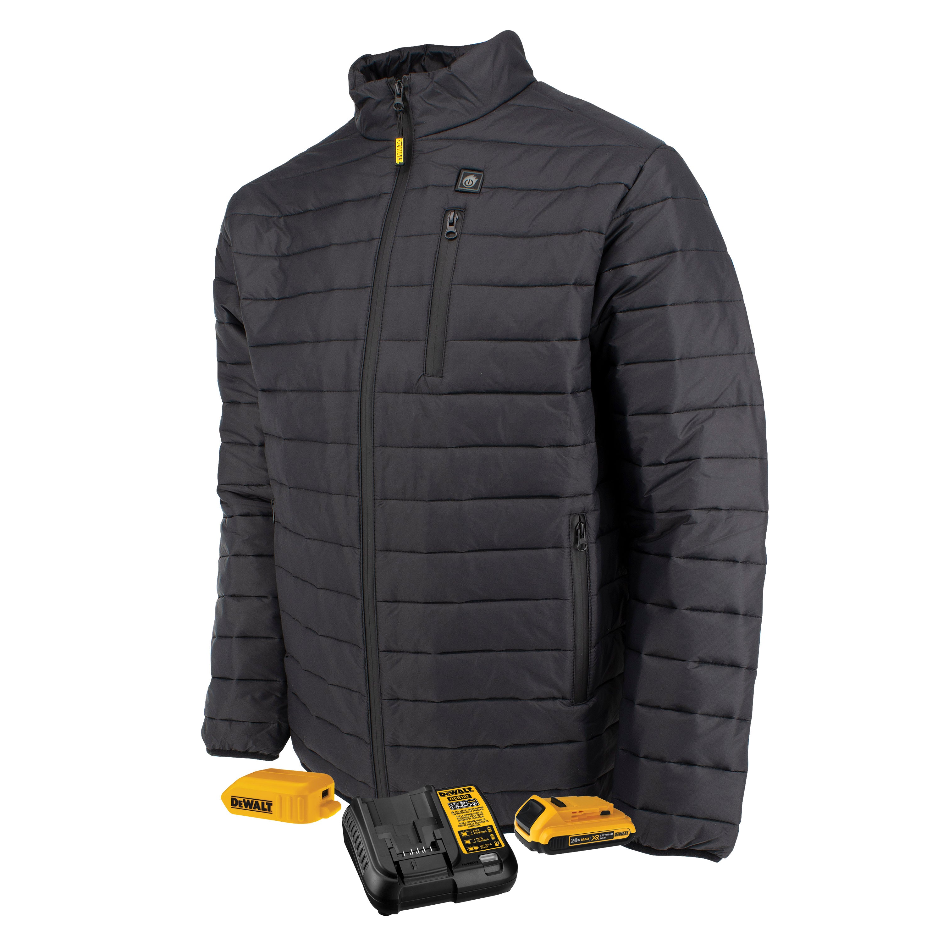 DCHV093 Men's Heated Puffer Jacket Kitted - Black