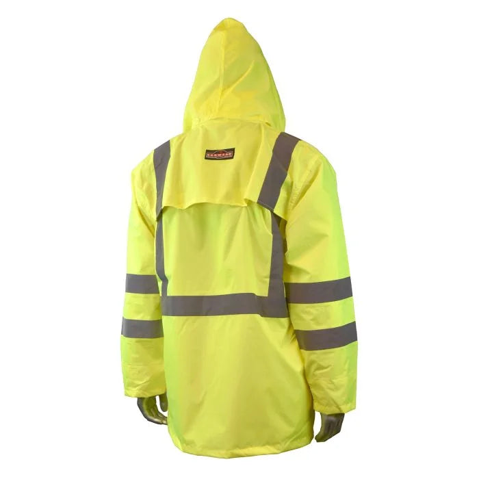 Radians RW10-3S1Y Lightweight Rain Jacket - Hi-Vis Green