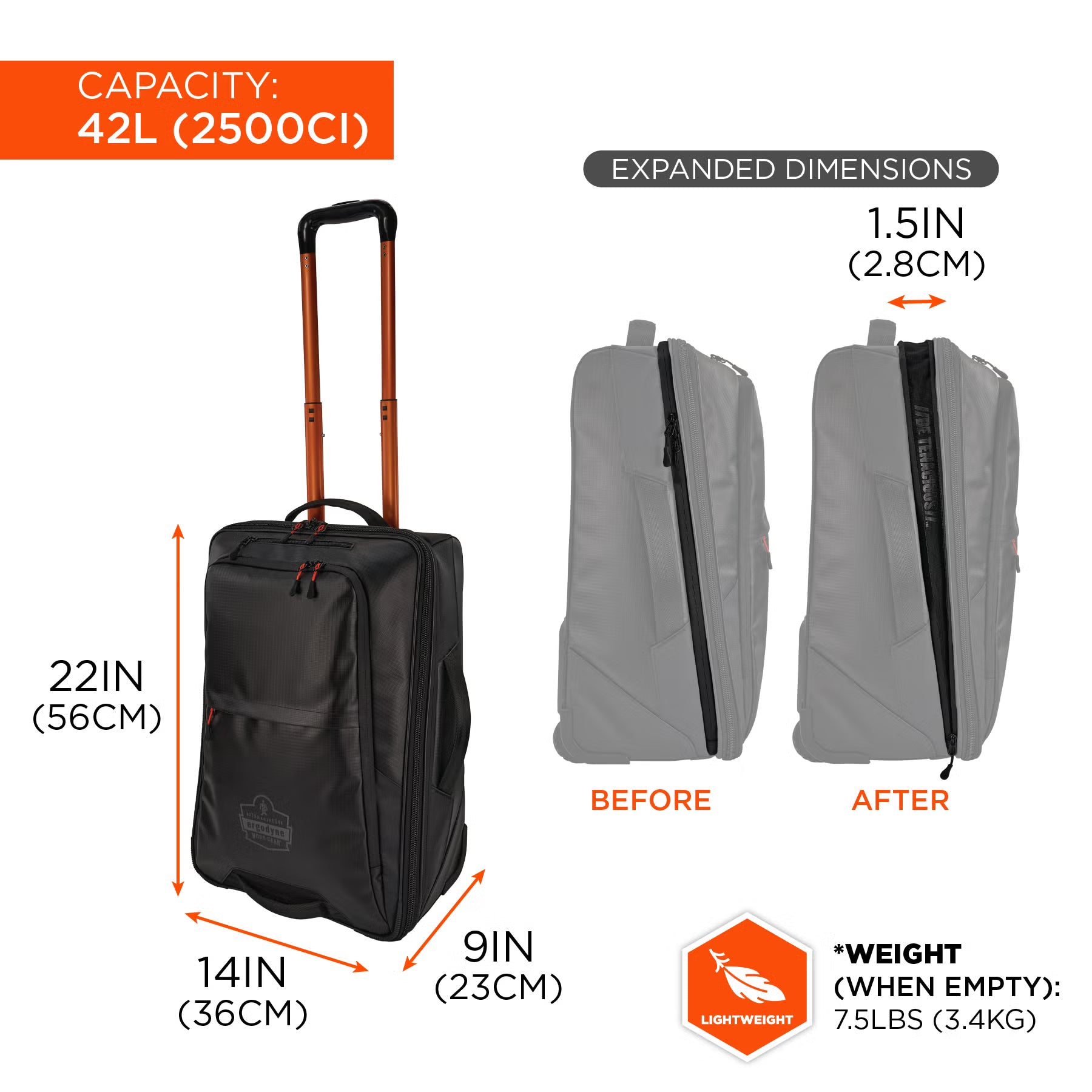 Ergodyne - Arsenal 5129 Softside Carry-On Luggage - Wheeled