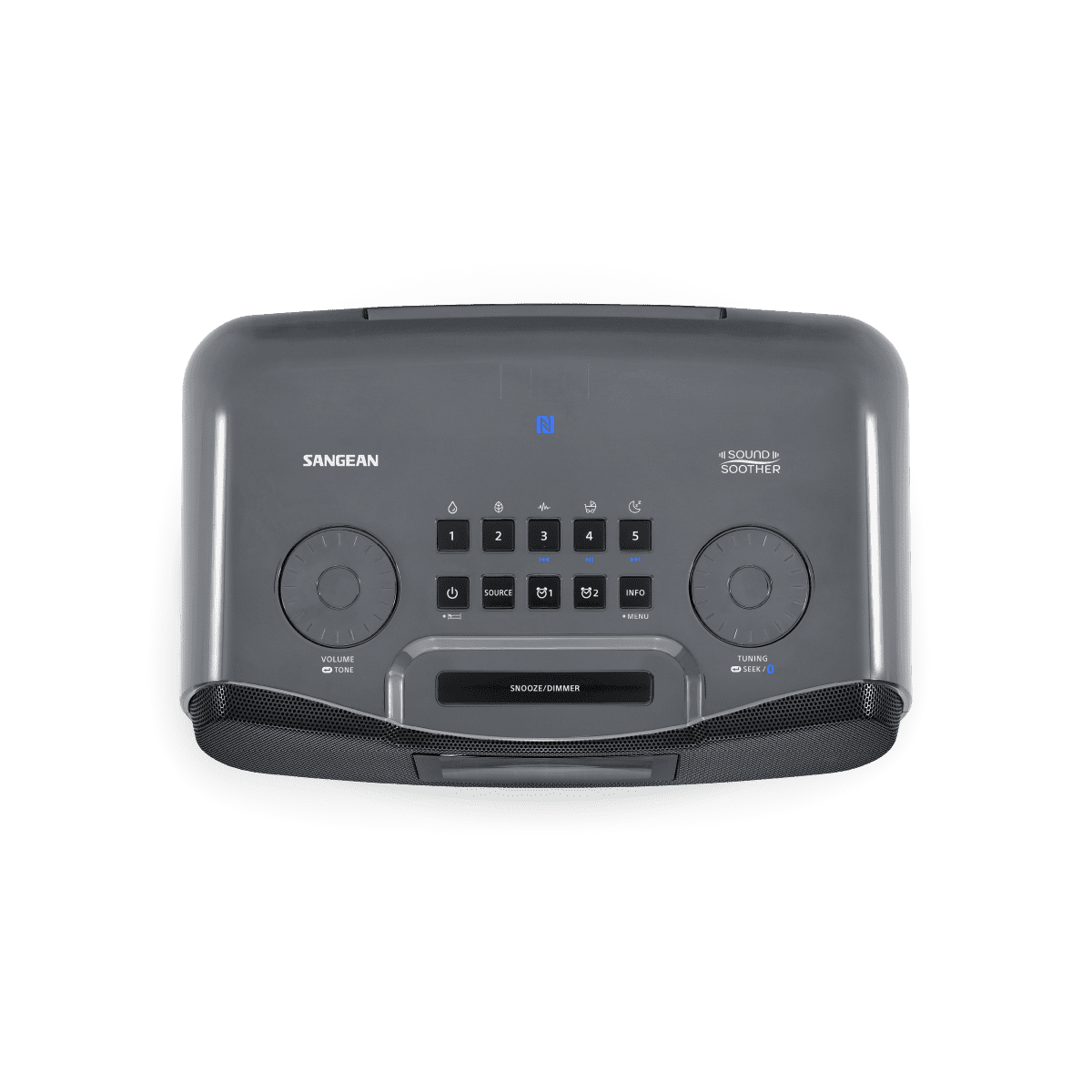 FM-RBDS / AM / Bluetooth / Aux-in Digital Tuning Clock Radio with Sound Soother-eSafety Supplies, Inc