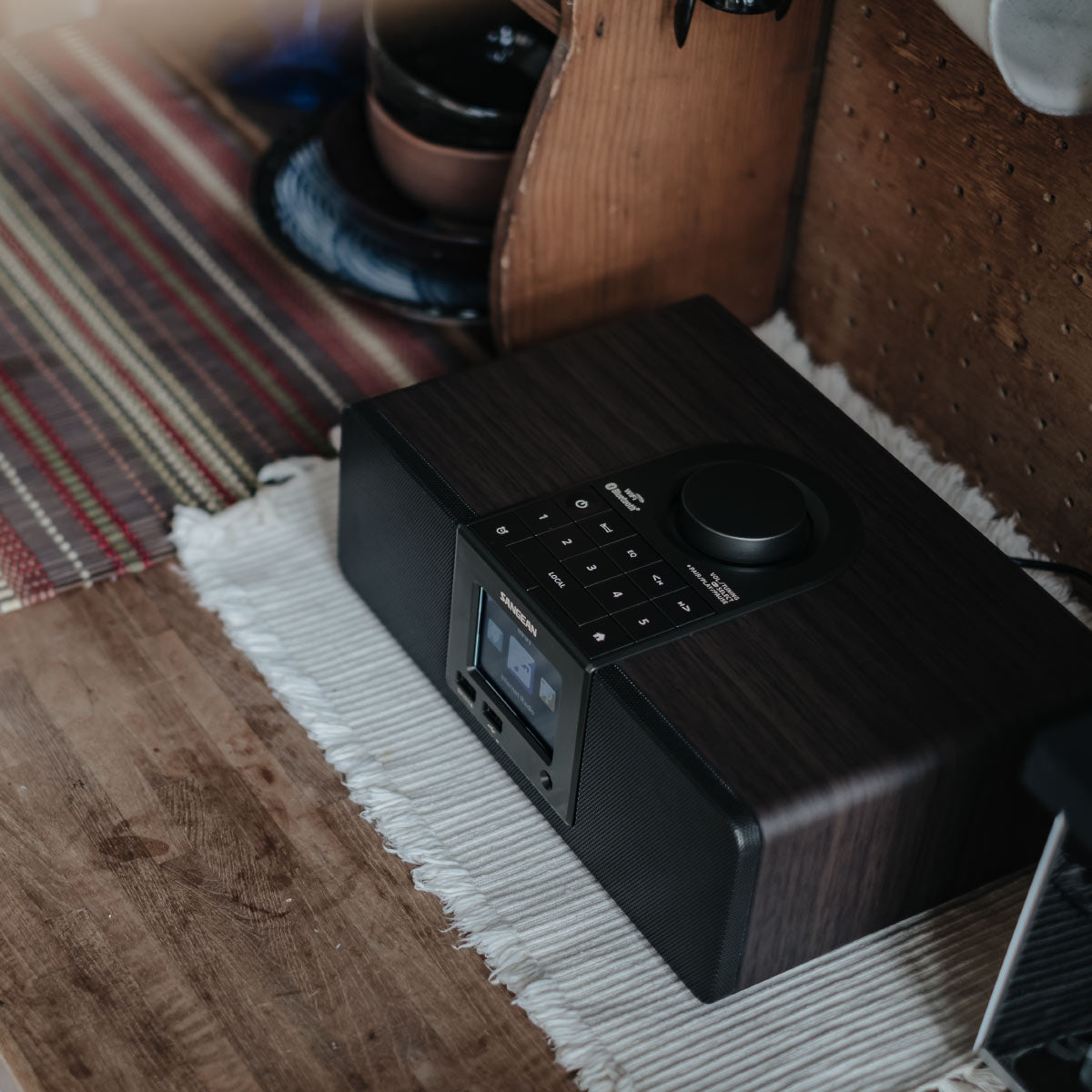 Internet Radio/AUX/Bluetooth/AirMusic App Digital Wooden Radio-eSafety Supplies, Inc