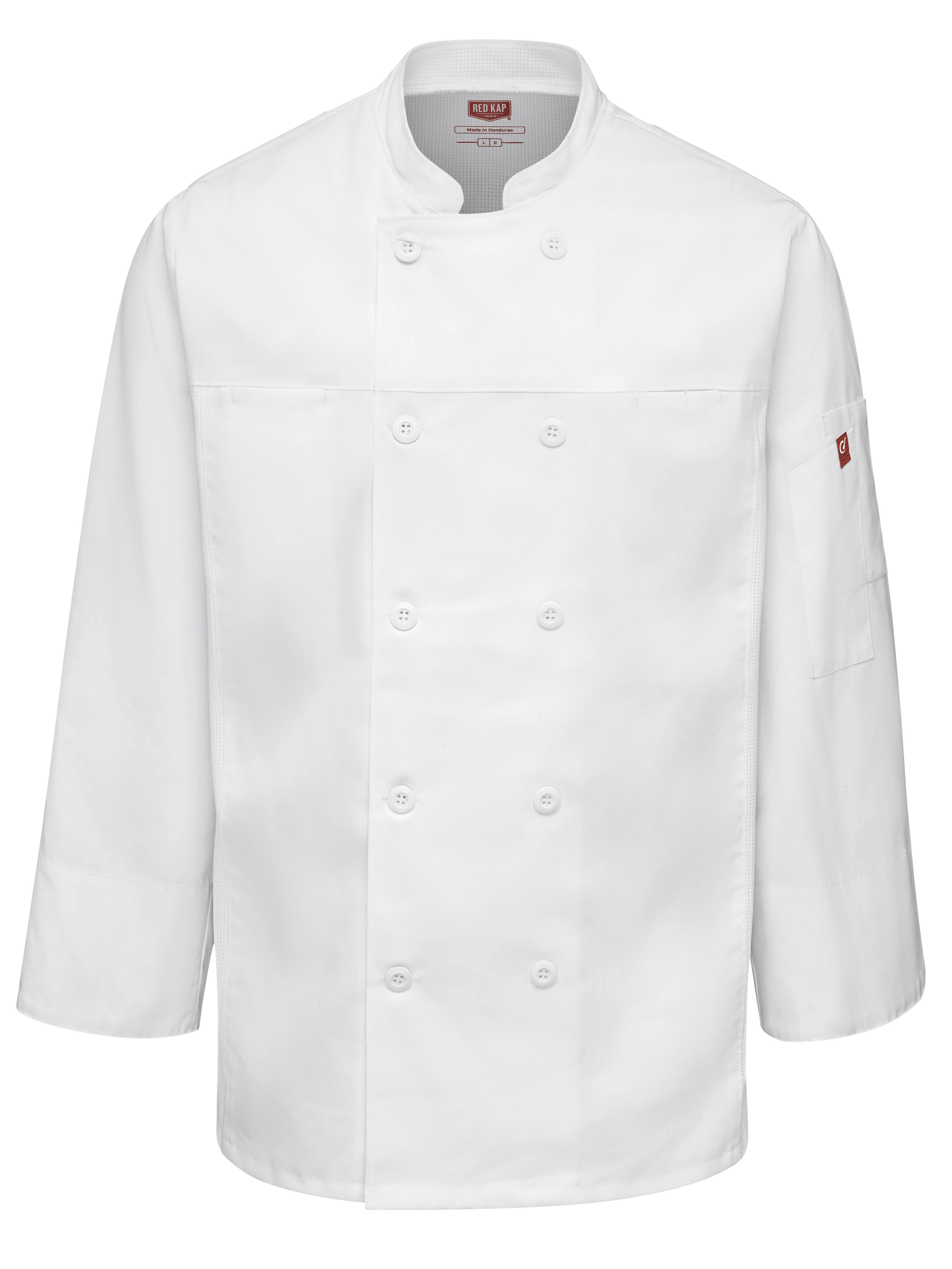 Men's Deluxe Airflow Chef Coat 054M - White-eSafety Supplies, Inc