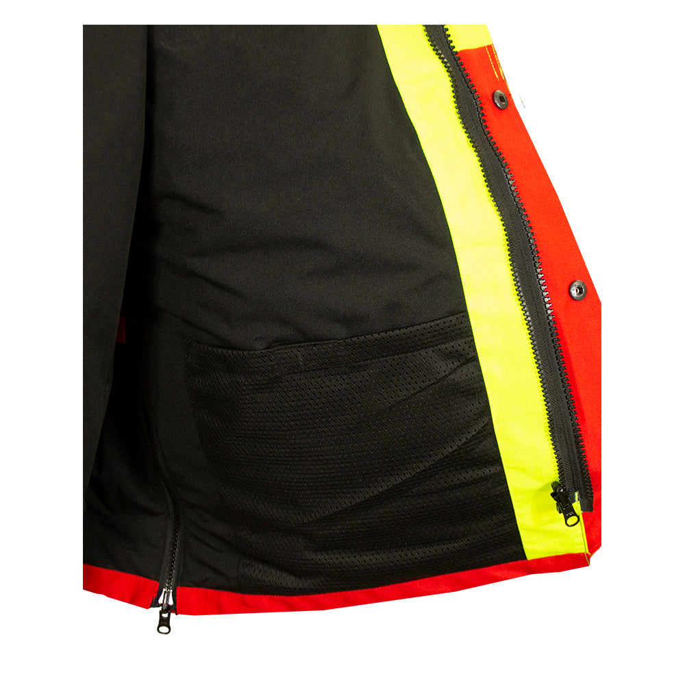Safety Jacket Hi Vis Responder Parka Waterproo 2-Tone Lime & Red-eSafety Supplies, Inc