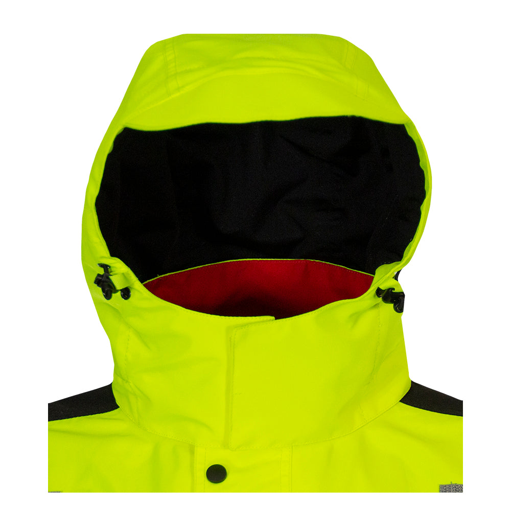 Safety Hood Hi Vis Lime Ultimate Hood with Bill Waterproof & Breathable-eSafety Supplies, Inc
